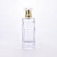 100mL Elegant Golden Crimp Cap Vertical Striped Glass Perfume Bottle with Crimp Spray